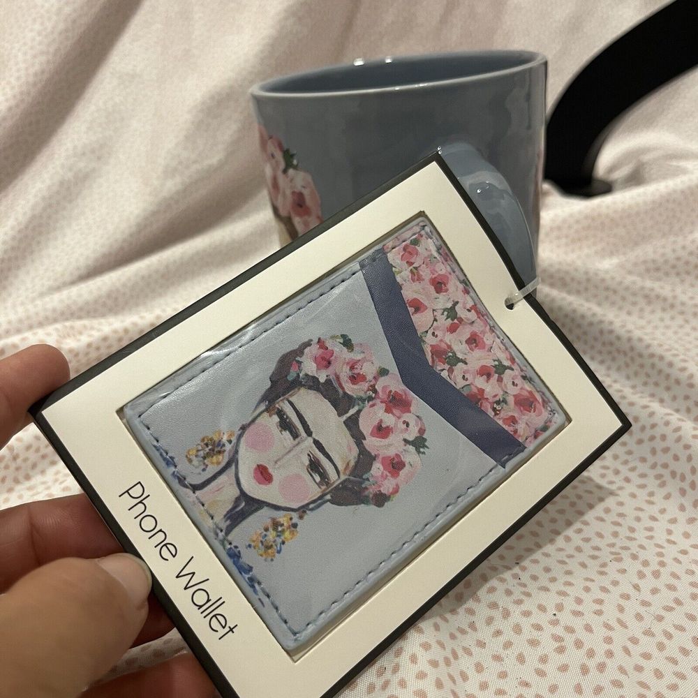 Prima Design Blue FRIDA KAHLO Coffee Mug Tea Cup XL W/Phone Wallet Great Gift - Picture 2 of 6